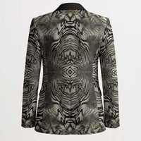 African Zebra Elephant Skin Pattern Blazer