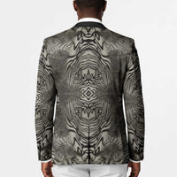 African Zebra Elephant Skin Pattern Blazer