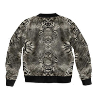 African Zebra Elephant Skin Pattern Bomber Jacket
