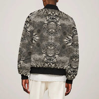 African Zebra Elephant Skin Pattern Bomber Jacket