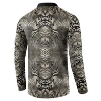 African Zebra Elephant Skin Pattern Button Sweatshirt