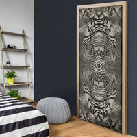 African Zebra Elephant Skin Pattern Door Cover