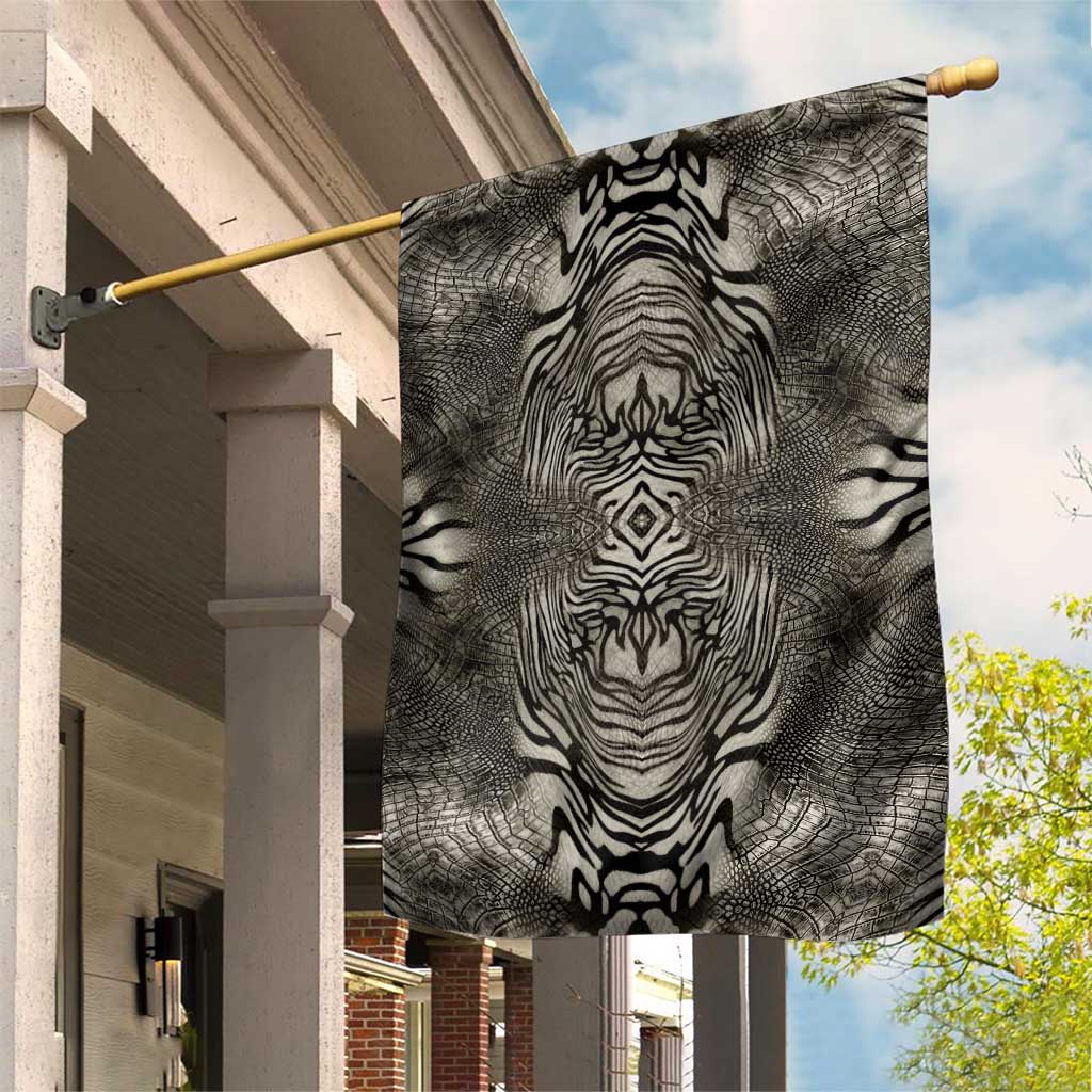 African Zebra Elephant Skin Pattern Garden Flag