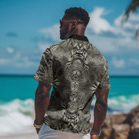 African Zebra Elephant Skin Pattern Hawaiian Shirt