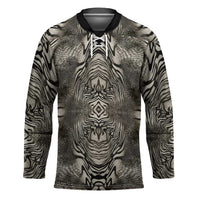 African Zebra Elephant Skin Pattern Hockey Jersey
