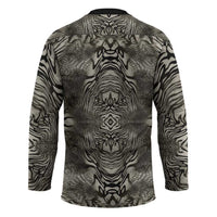 African Zebra Elephant Skin Pattern Hockey Jersey