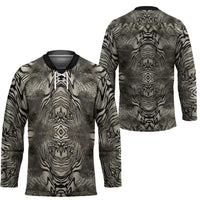 African Zebra Elephant Skin Pattern Hockey Jersey