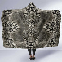 African Zebra Elephant Skin Pattern Hooded Blanket