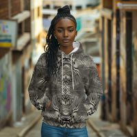 African Zebra Elephant Skin Pattern Hoodie