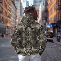 African Zebra Elephant Skin Pattern Hoodie