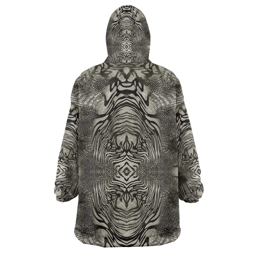 African Zebra Elephant Skin Pattern Kid Wearable Blanket Hoodie