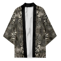 African Zebra Elephant Skin Pattern Kimono