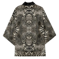 African Zebra Elephant Skin Pattern Kimono