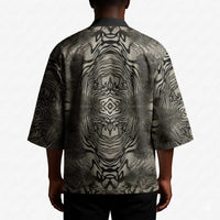African Zebra Elephant Skin Pattern Kimono