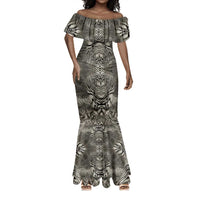 African Zebra Elephant Skin Pattern Mermaid Dress