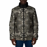 African Zebra Elephant Skin Pattern Padded Jacket