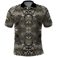 African Zebra Elephant Skin Pattern Polo Shirt