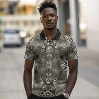 African Zebra Elephant Skin Pattern Polo Shirt