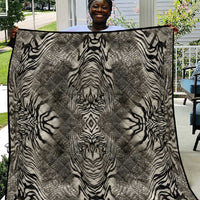 African Zebra Elephant Skin Pattern Quilt