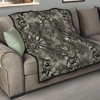 African Zebra Elephant Skin Pattern Quilt
