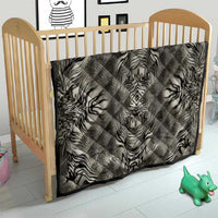 African Zebra Elephant Skin Pattern Quilt