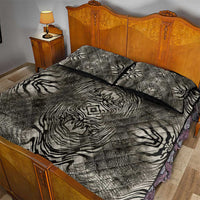 African Zebra Elephant Skin Pattern Quilt Bed Set