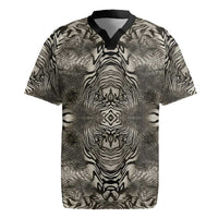 African Zebra Elephant Skin Pattern Rugby Jersey