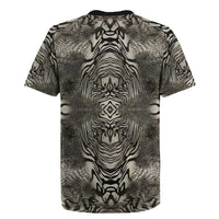 African Zebra Elephant Skin Pattern Rugby Jersey