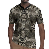 African Zebra Elephant Skin Pattern Rugby Jersey