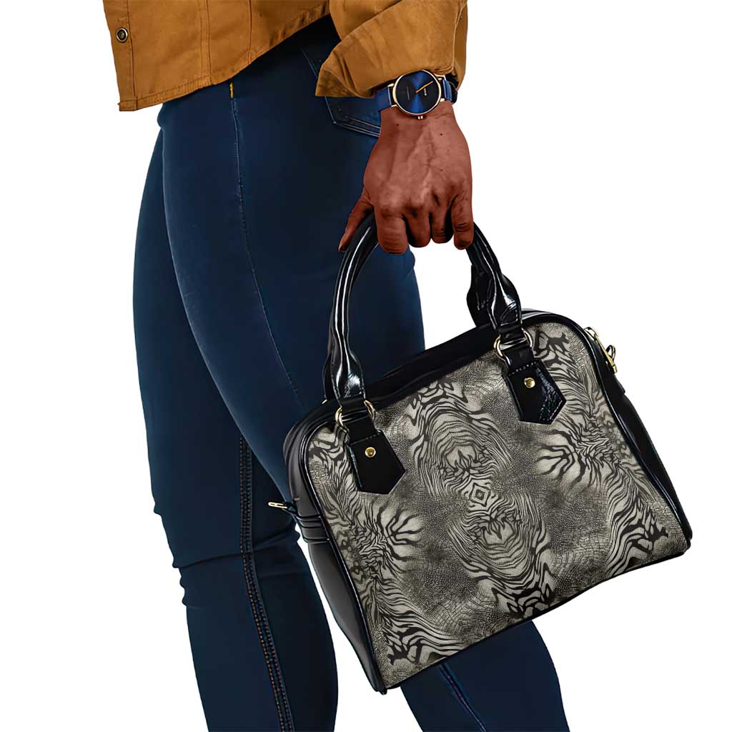 African Zebra Elephant Skin Pattern Shoulder Handbag