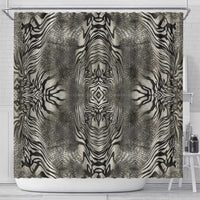 African Zebra Elephant Skin Pattern Shower Curtain