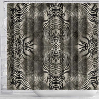 African Zebra Elephant Skin Pattern Shower Curtain