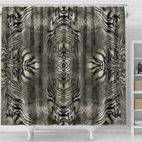 African Zebra Elephant Skin Pattern Shower Curtain