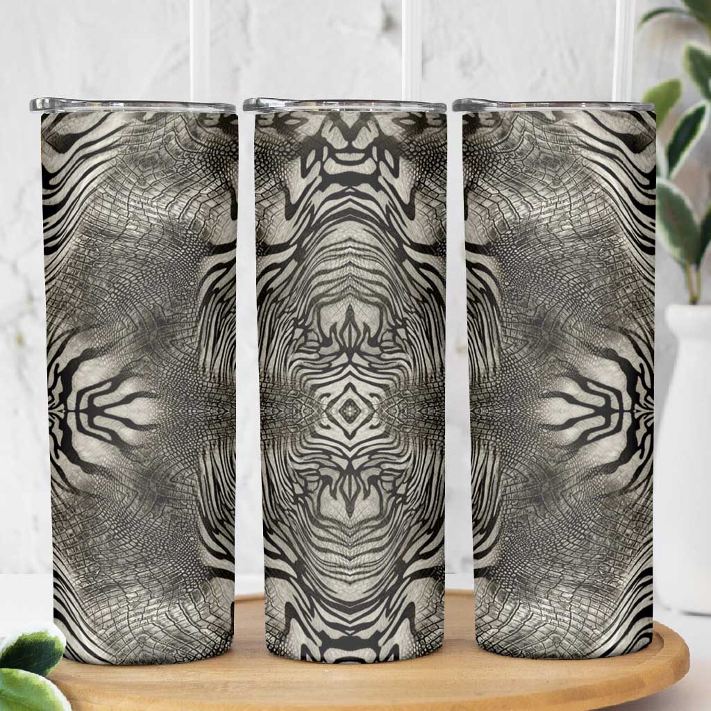 African Zebra Elephant Skin Pattern Skinny Tumbler