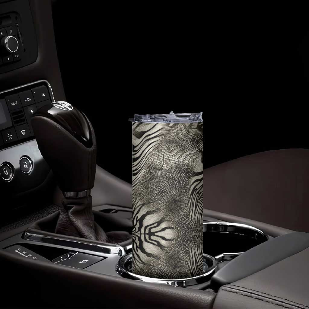 African Zebra Elephant Skin Pattern Skinny Tumbler