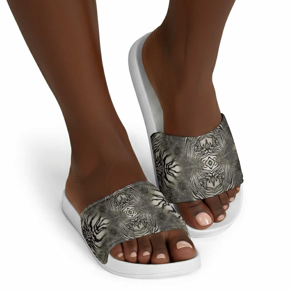 African Zebra Elephant Skin Pattern Slide Sandals