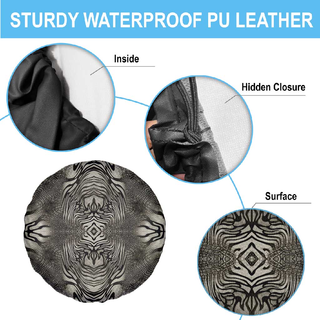 African Zebra Elephant Skin Pattern Spare Tire Cover