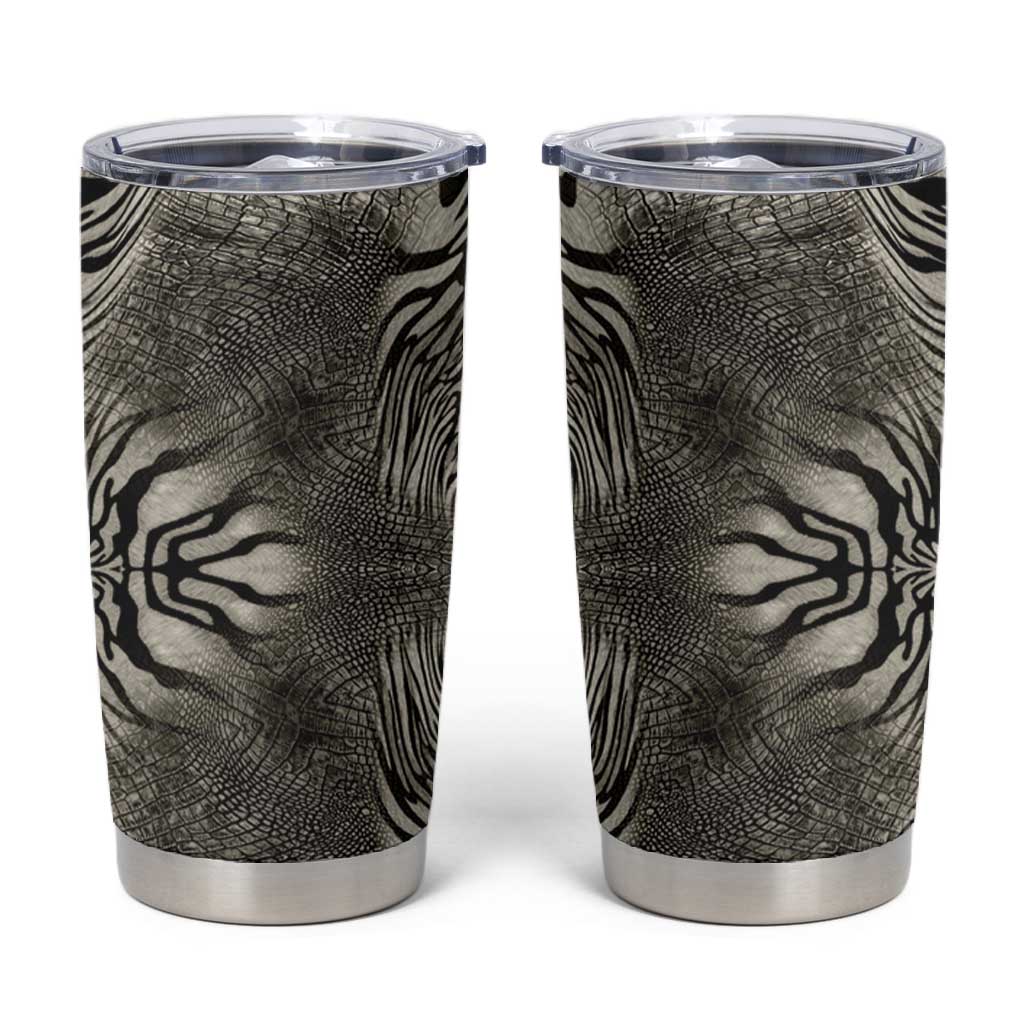 African Zebra Elephant Skin Pattern Tumbler Cup