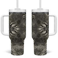 African Zebra Elephant Skin Pattern Tumbler With Handle