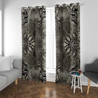 African Zebra Elephant Skin Pattern Window Curtain