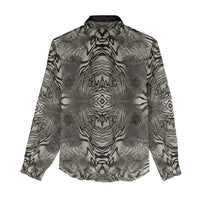 African Zebra Elephant Skin Pattern Women Casual Shirt