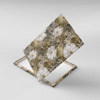 African Leopard Floral Pattern Canvas Wall Art Sahara Pearl