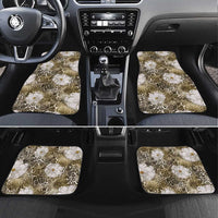 African Leopard Floral Pattern Car Mats Sahara Pearl