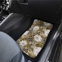 African Leopard Floral Pattern Car Mats Sahara Pearl