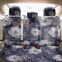 African Leopard Floral Pattern Back Car Seat Cover Nile Indigo
