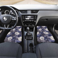 African Leopard Floral Pattern Car Mats Nile Indigo