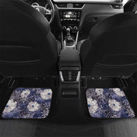 African Leopard Floral Pattern Car Mats Nile Indigo