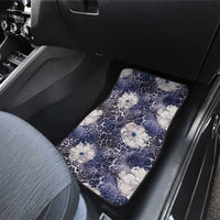 African Leopard Floral Pattern Car Mats Nile Indigo