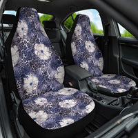 African Leopard Floral Pattern Car Seat Cover Nile Indigo