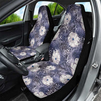 African Leopard Floral Pattern Car Seat Cover Nile Indigo